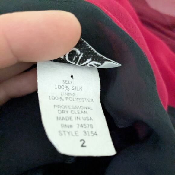 Vintage Cache Prom Dress Maxi Gown 2 Red Black Y2K Silk Fairy Goth 90s Babydoll - Picture 11 of 16